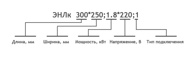 Маркировка гибкого ленточного керамического нагревателя