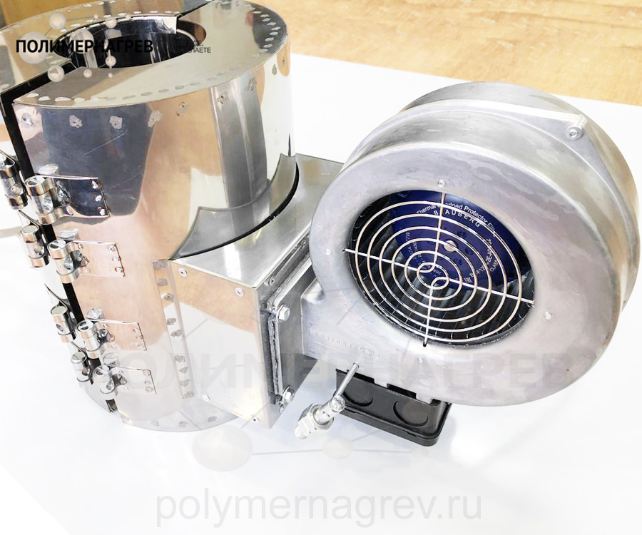 Кольцевой нагреватель с охлаждением  ЭНКмО 2.2 кВт, 220 В (ЭНКмО 90*260;2.2*220;6) фото Полимернагрев